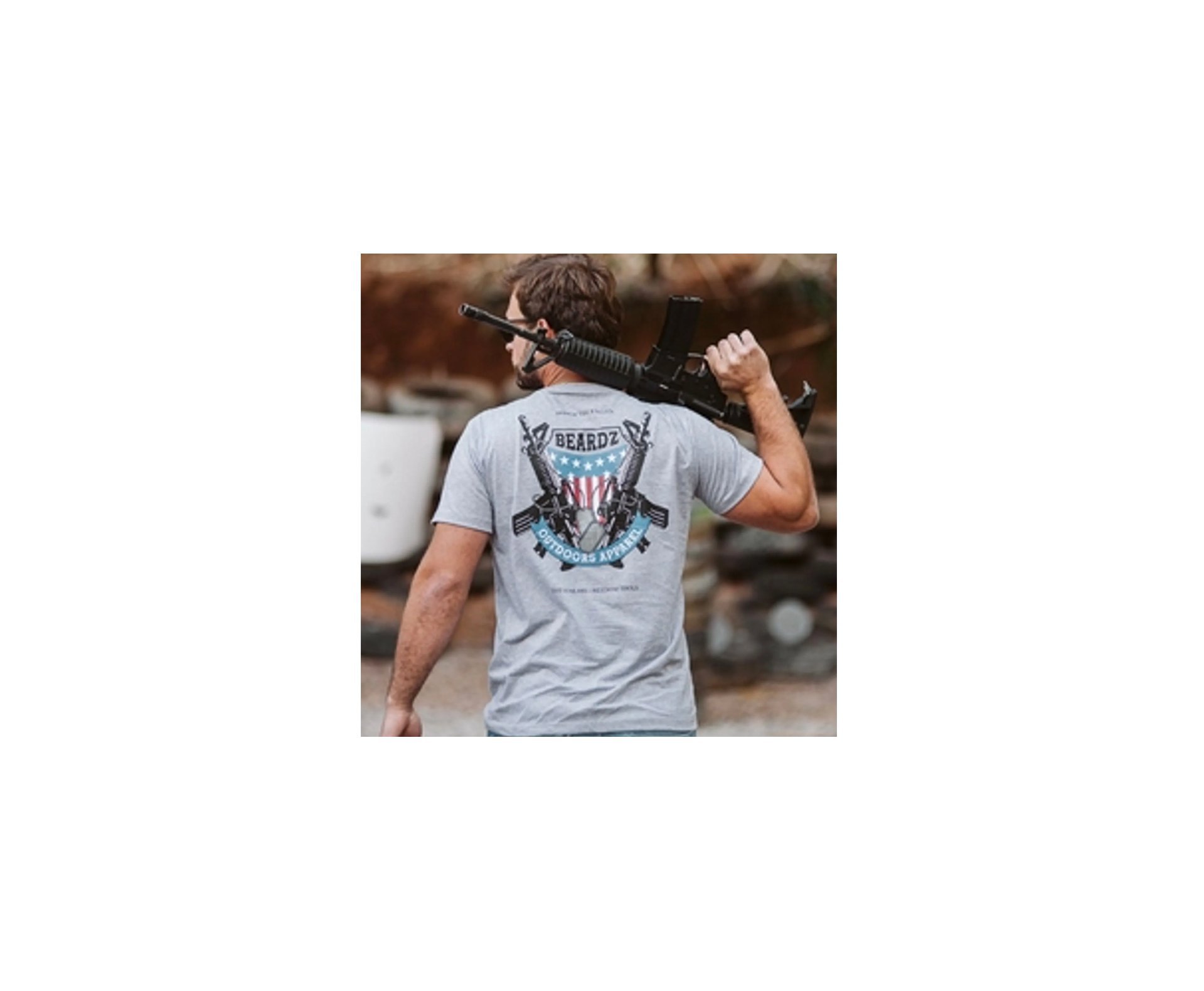 Camiseta Masculina Beardz Honor The Fallen M4 Ts40 - P