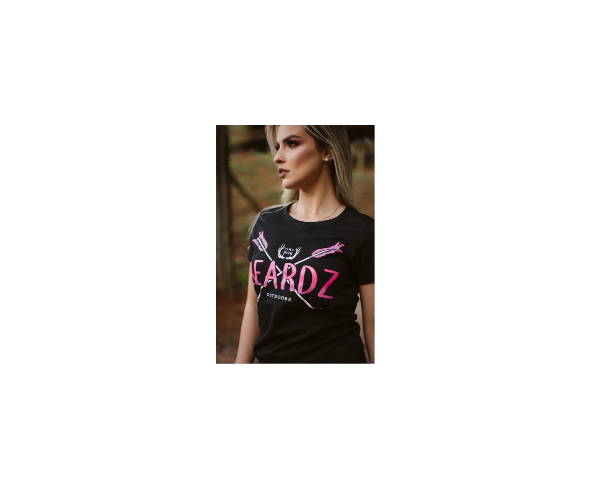 Camiseta Feminina Beardz Pink Arrow Ts13 - P