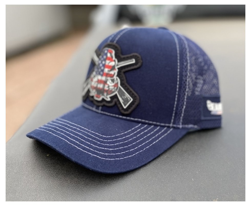 Boné Snapback Beardz Usa Navy Blue Com Tela B1034