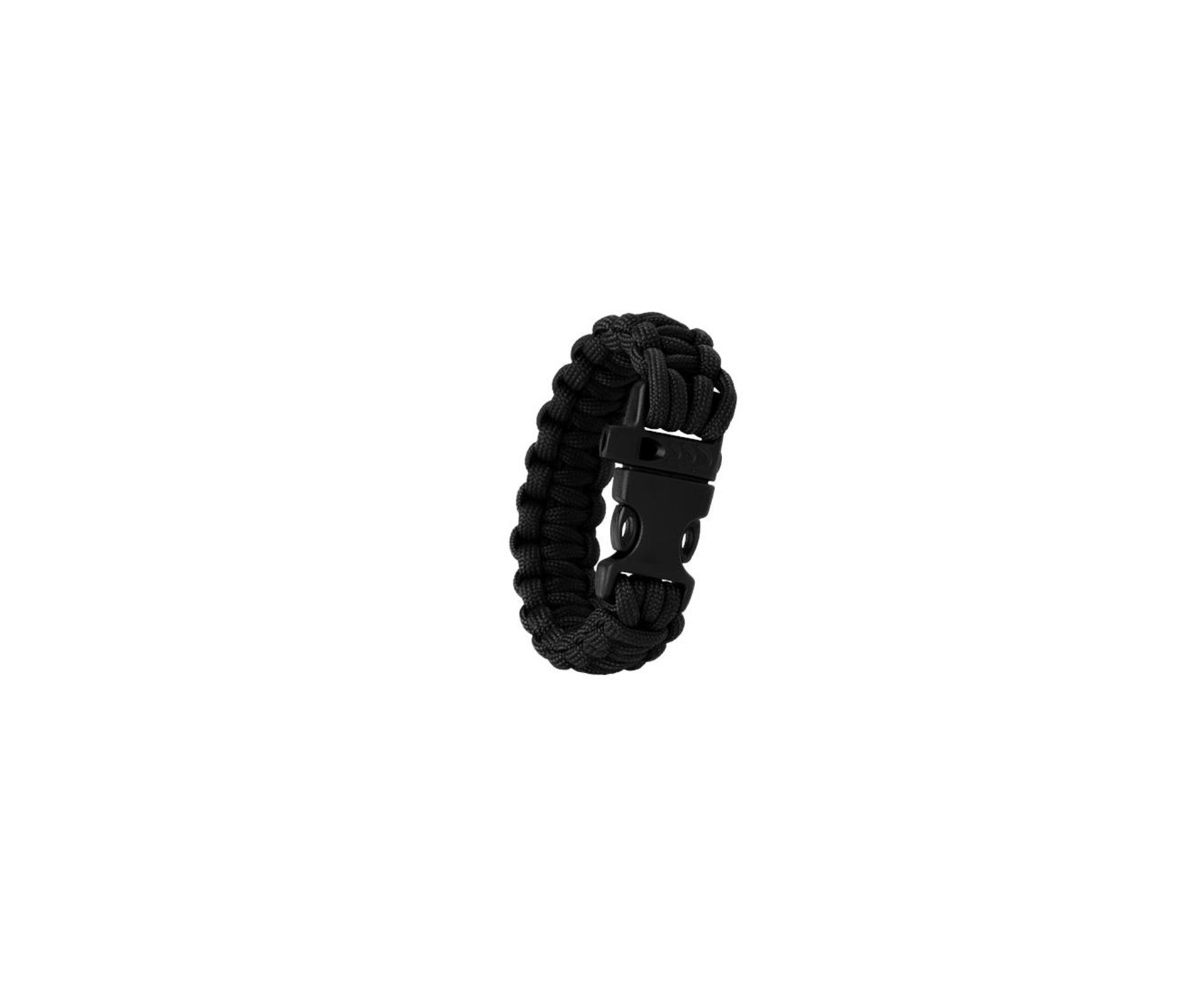 Pulseira Paracord Survival Preta 20 Cm - Guepardo
