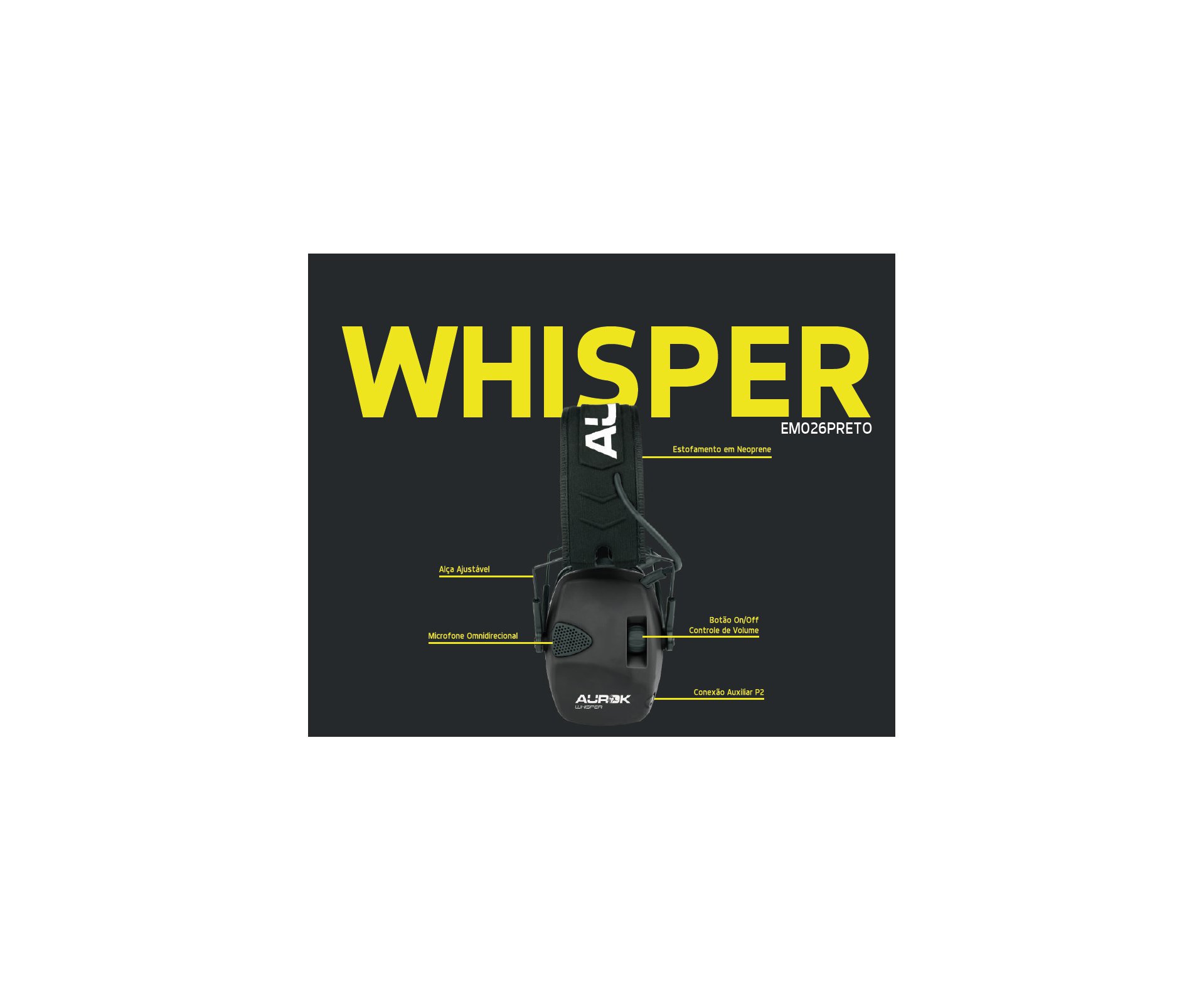 Abafador Eletrônico Aurok Whisper Verde