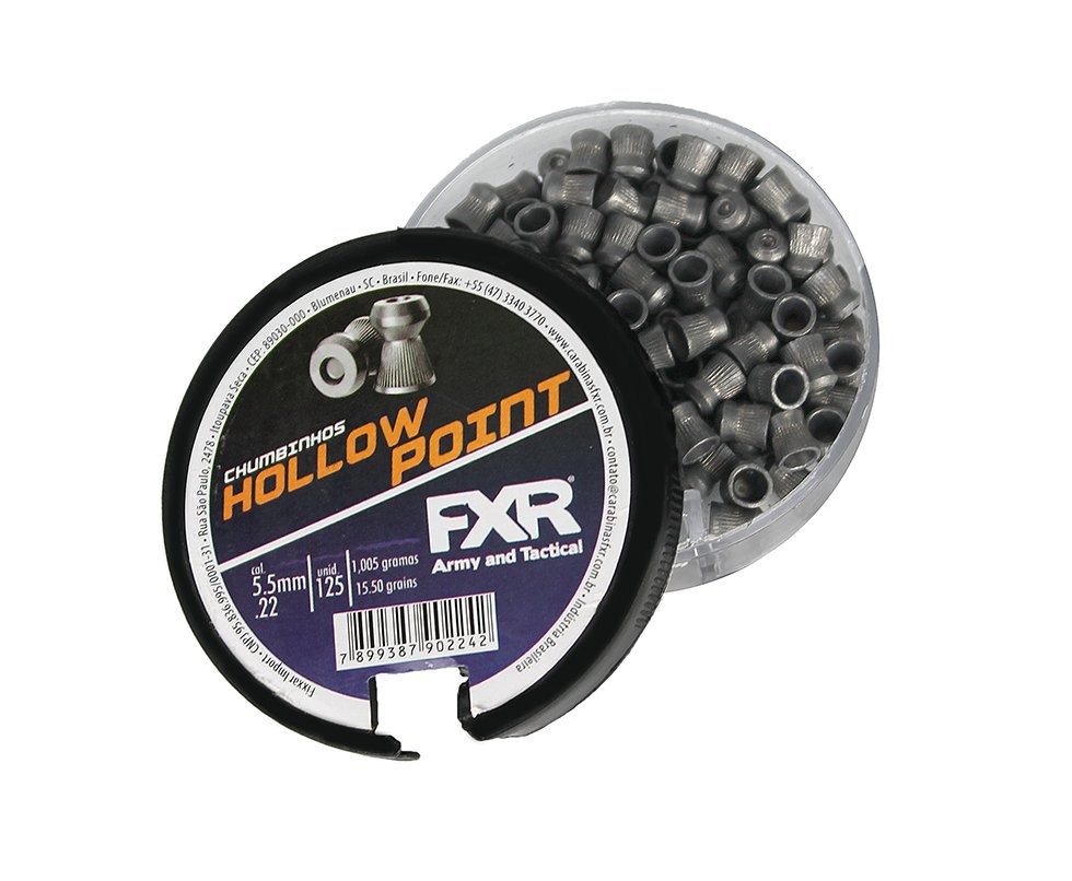 Chumbinho Para Carabina Pressão Hollow Point 5.5mm 125un - Fxr