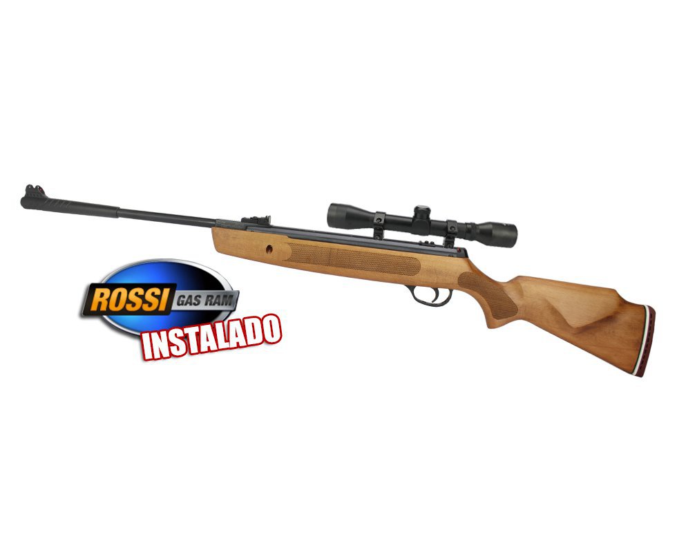 Carabina De Pressão Hatsan Striker 1000x Gas Ram 60kg Madeira 5,5mm + Luneta 4x32