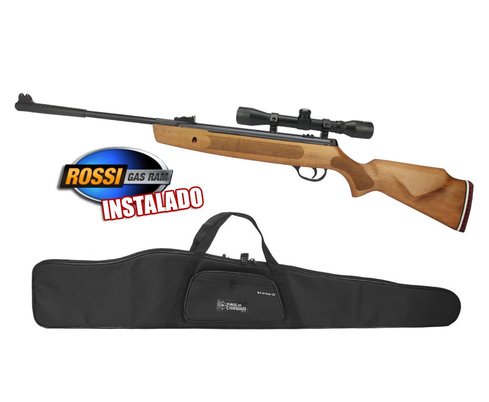 Carabina De Pressão Hatsan Striker 1000x Gas Ram 60kg Madeira 5,5mm + Luneta 4x32 + Capa Mdc