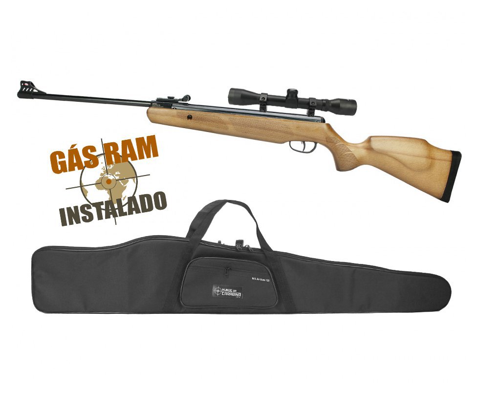 Carabina De Pressão Cbc Classic B19-x Bam Magnun Gr60kg 5,5mm Instalado + Luneta 4x32 + Capa Mdc