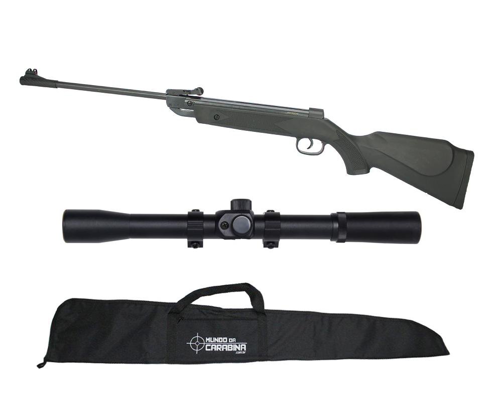 Carabina De Pressão Qgk 14 Black Edition 4,5mm + Luneta 4x20 + Capa Mdc