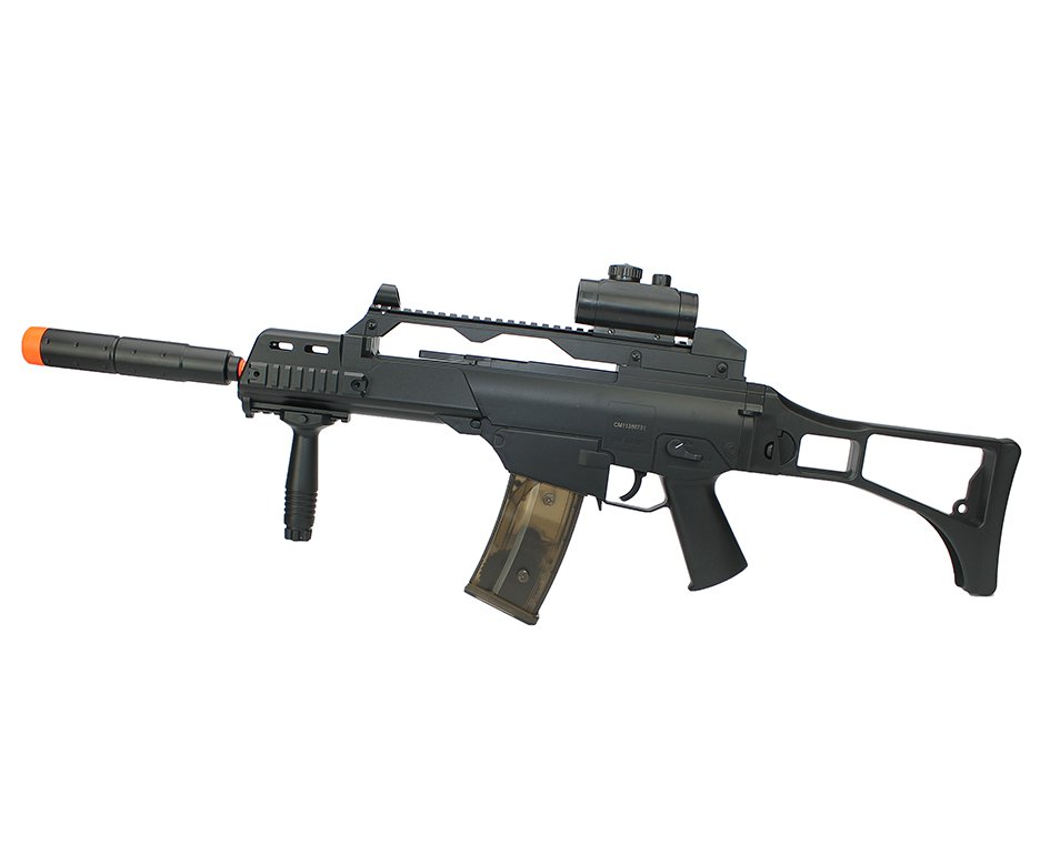 Rifle De Airsoft Cyma G36 Cm021 Aeg Bivolt 6mm + Capa Simples + Bbs Raptor 0,28g 2000uni