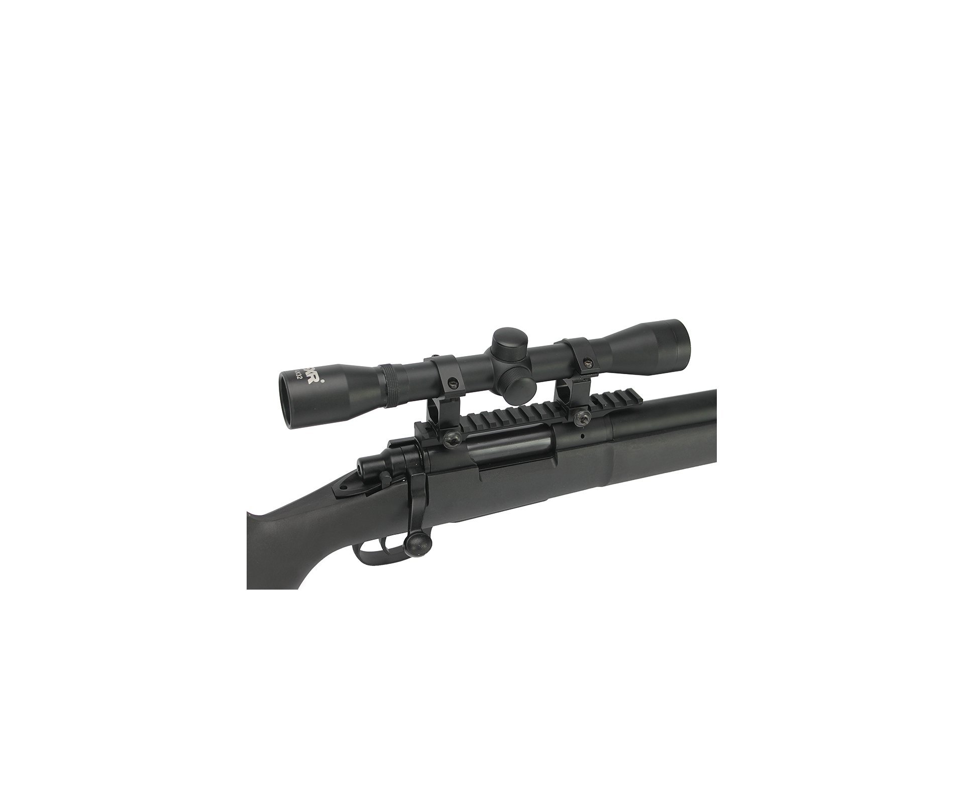 Rifle De Airsoft Sniper M24 Storm Full Metal Vsr10 500fps G2 Spring 6mm - Rossi + Luneta 4x32 + Bbs Raptor Sniper 0,28g 2000uni