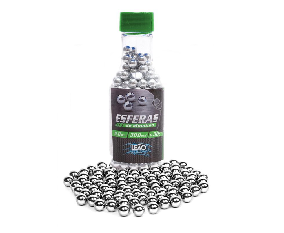 Esfera De Aluminio Para Airsofts 0.30g 6mm Com 300unds - Leão