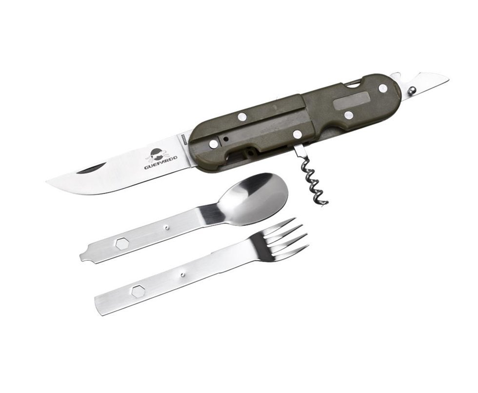 Conjunto De Talheres Camping Em Aço Inox Army - Guepardo