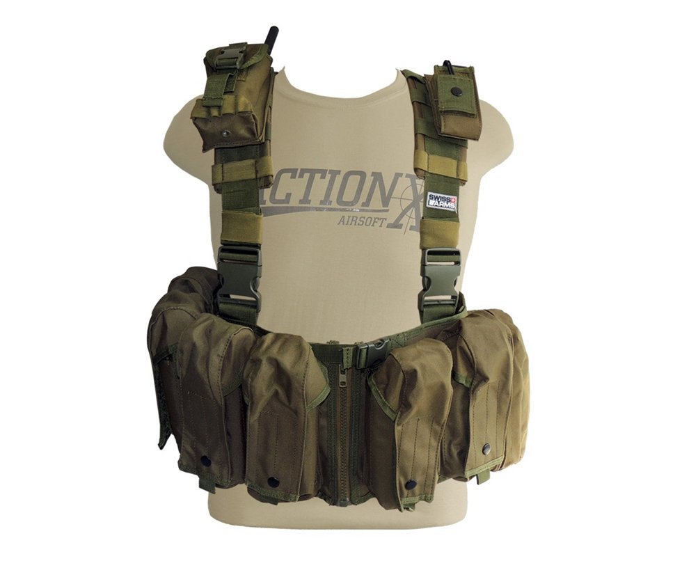 Colete De Combate Verde Chest Rack - Swiss Arms