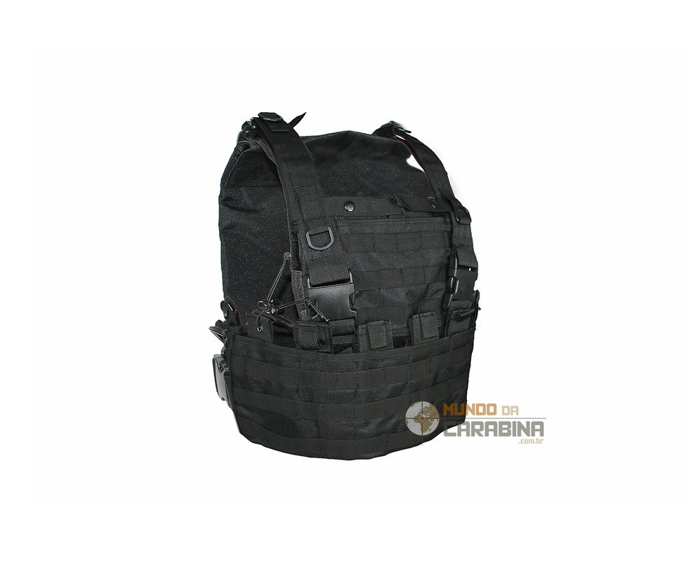Colete De Proteção Chest Molle Preto - Swiss+ Arms - Preto