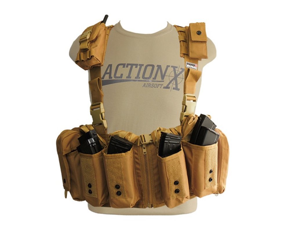 Colete De Combate Tan Chest Rack - Swiss Arms