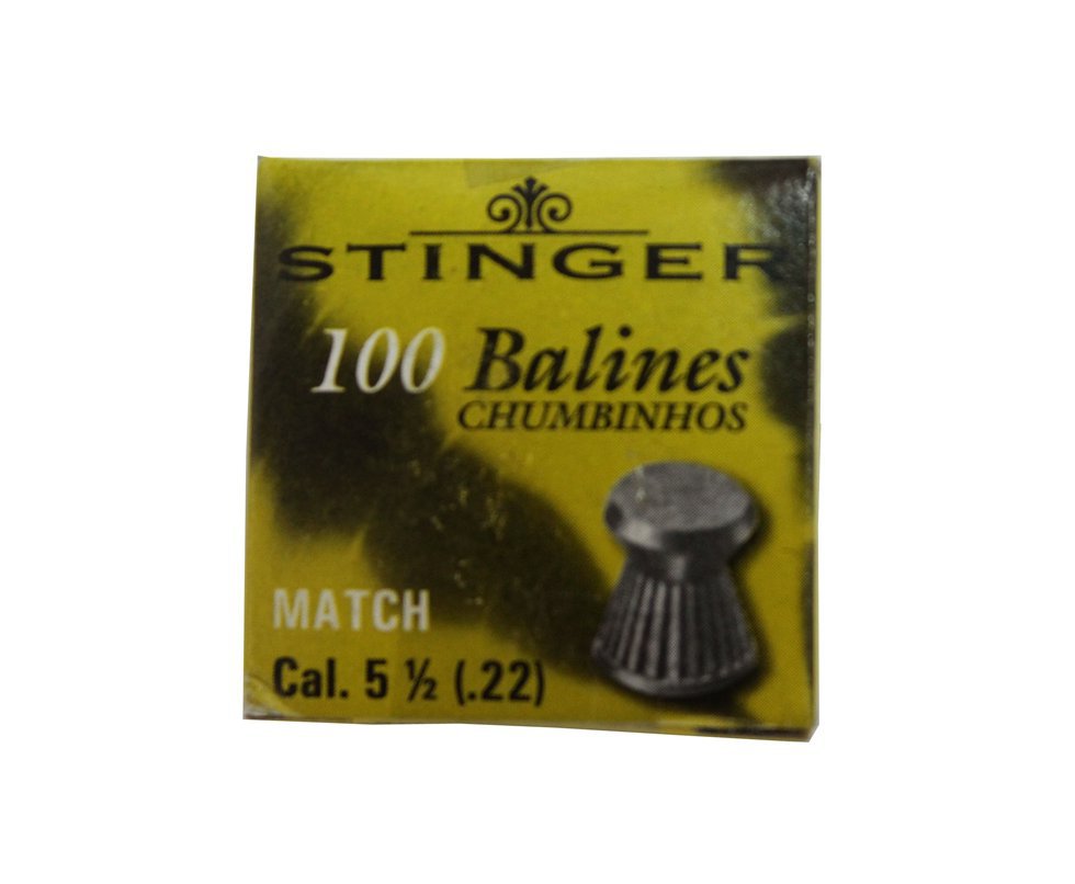 Chumbinhos Match Calibre 5,5 Mm - 100 Unidades - Stinger
