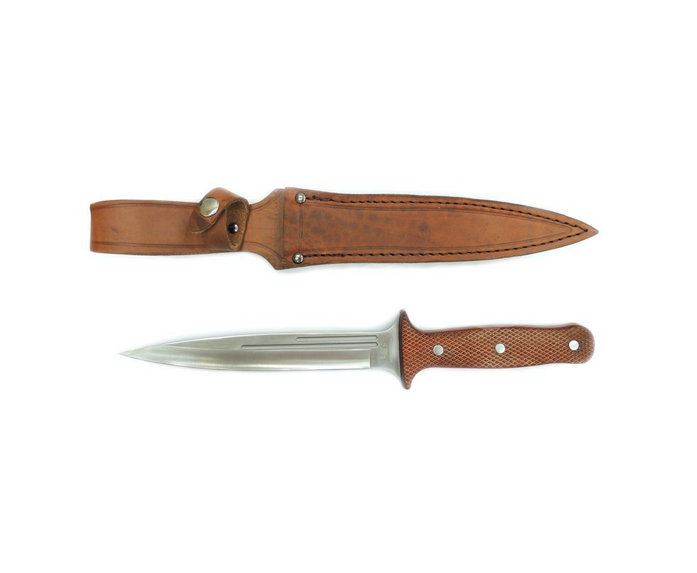 Faca Pig 8,2" - Inox Com Bainha De Couro - Buffalo River