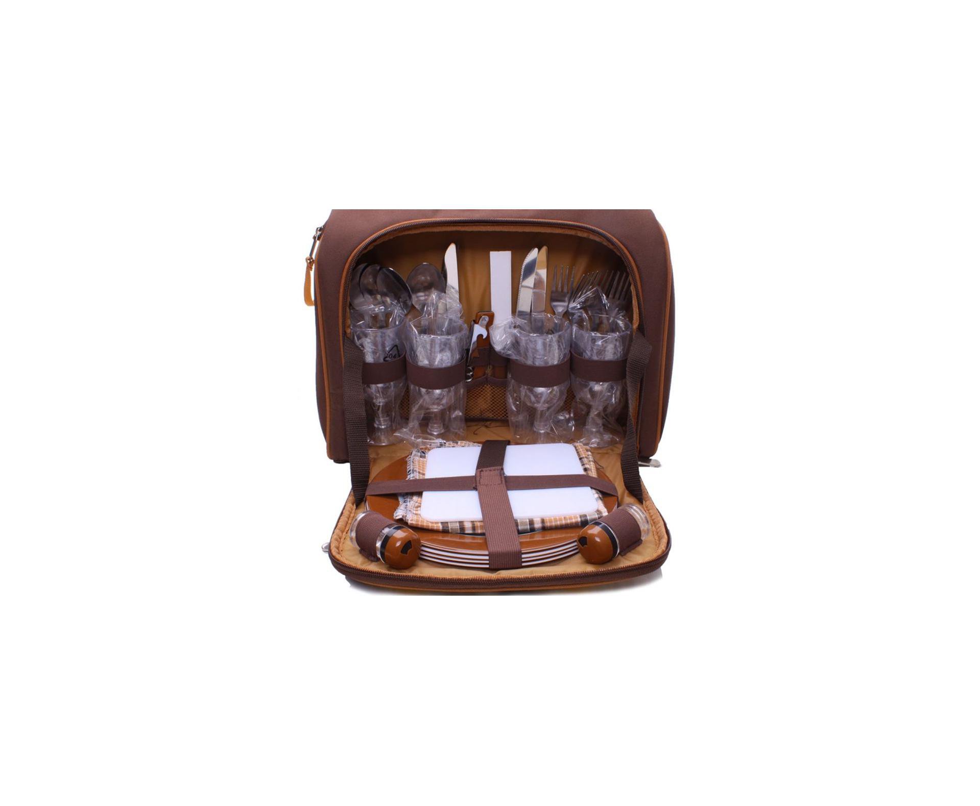 Bolsa Térmica Com Kit Picnic 4 Pessoas - Guepardo