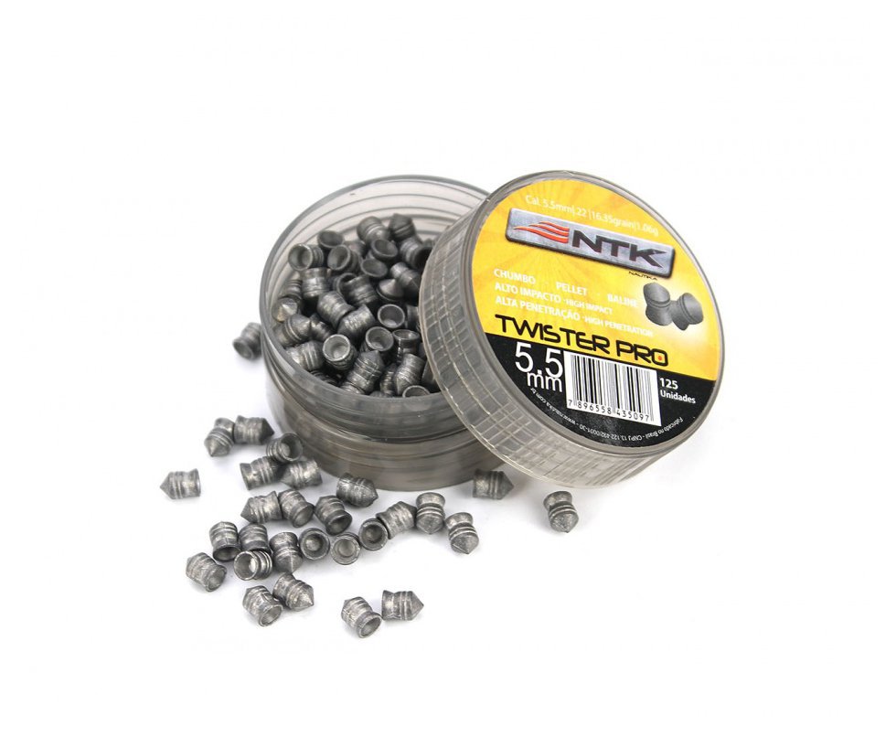 Chumbinho Twister Pro - Cal 5,5mm - 125 Unid - Nautika