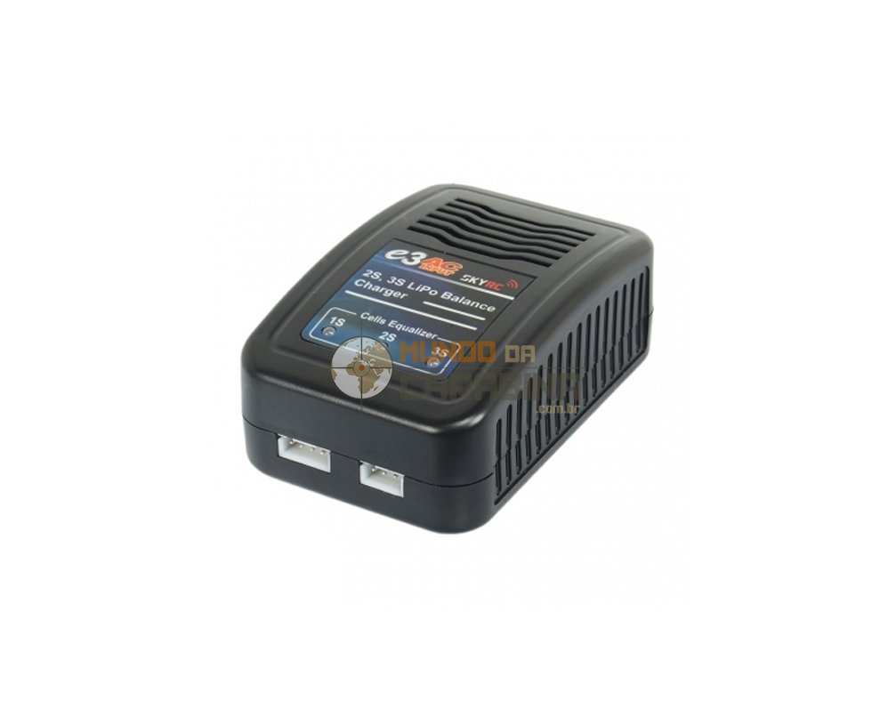 Recarregador Sky Rc E3 Original Para Bateria Lipo 2s/3s 7.4/11v 100-240v Sk-100081