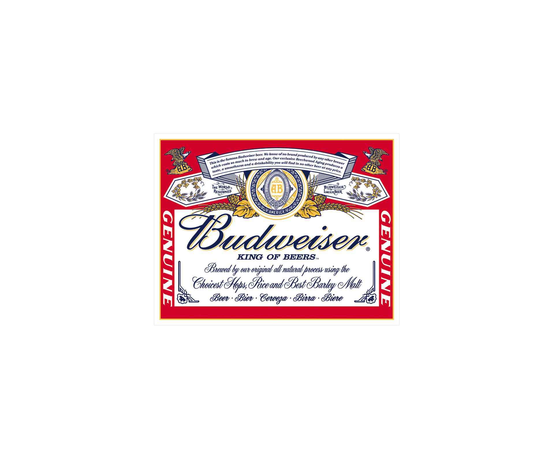 Placa Metálica Decorativa Budweiser - Rossi