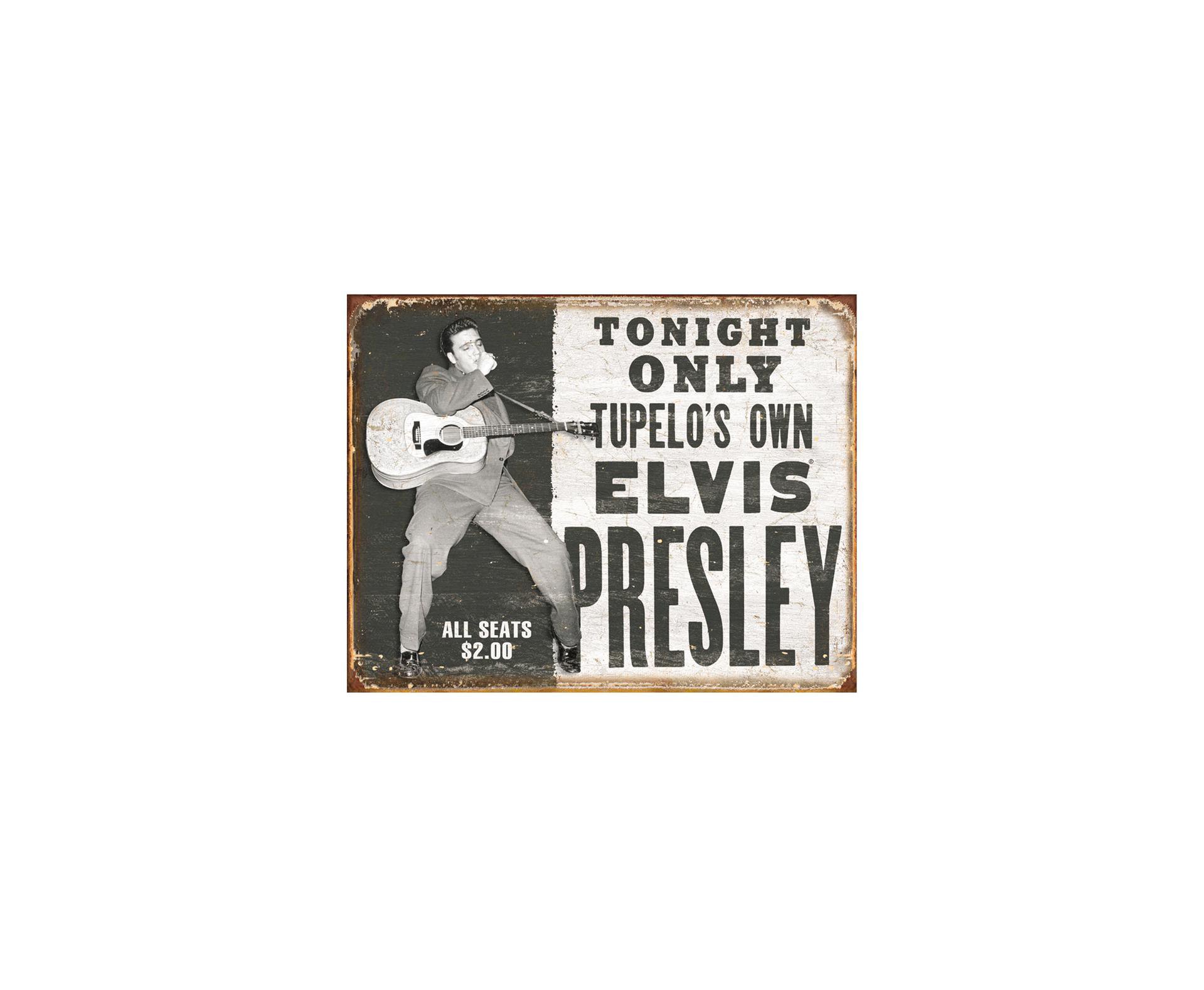 Placa Metálica Decorativa Elvis Tupelo's Own - Rossi