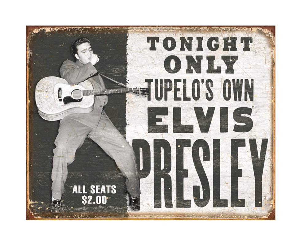 Placa Metálica Decorativa Elvis Tupelo's Own - Rossi
