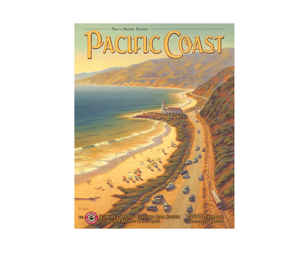 Placa Metálica Decorativa Pacific Coast - Rossi