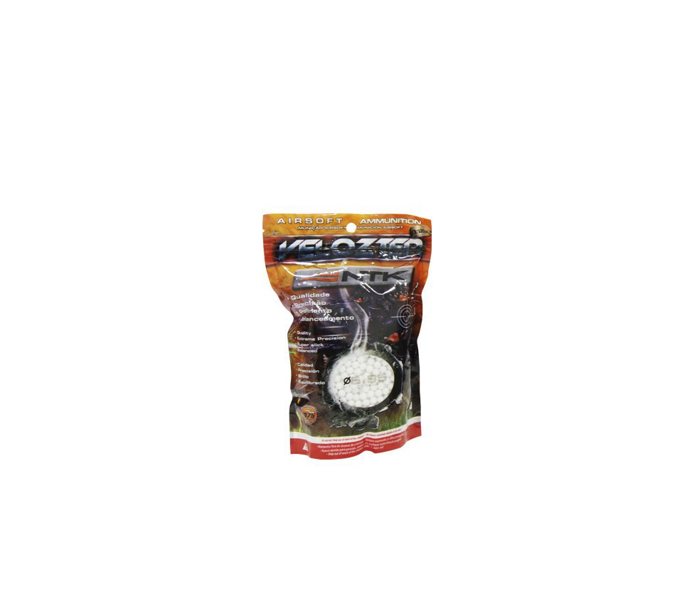 Esferas Para Airsoft Velozter 0,12g - Cal 6,0mm - 2000 Uni.
