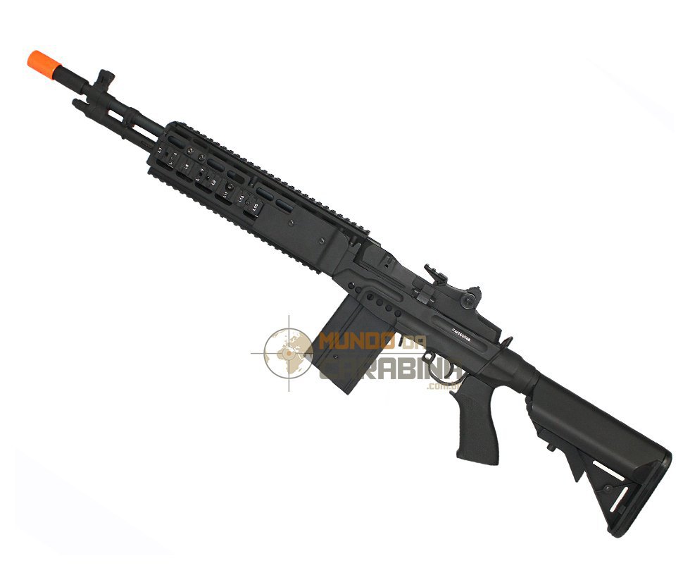 Rifle De Airsoft M14 Ebr Full Metal Aeg Cal 6,0mm -cyma