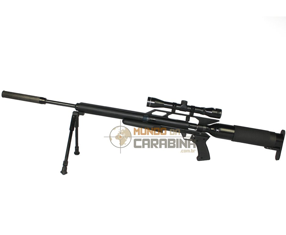 Rifle Pcp Gunpower Sss + Luneta 4x32 + Case Buffalo + Supressor + Bipé + Bandoleira Cal 5,5mm