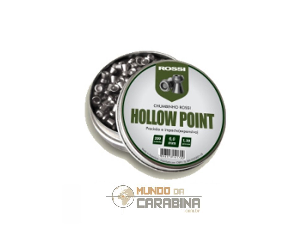 Chumbinho Hollow Point 200 Und. Rossi - Cal 6mm