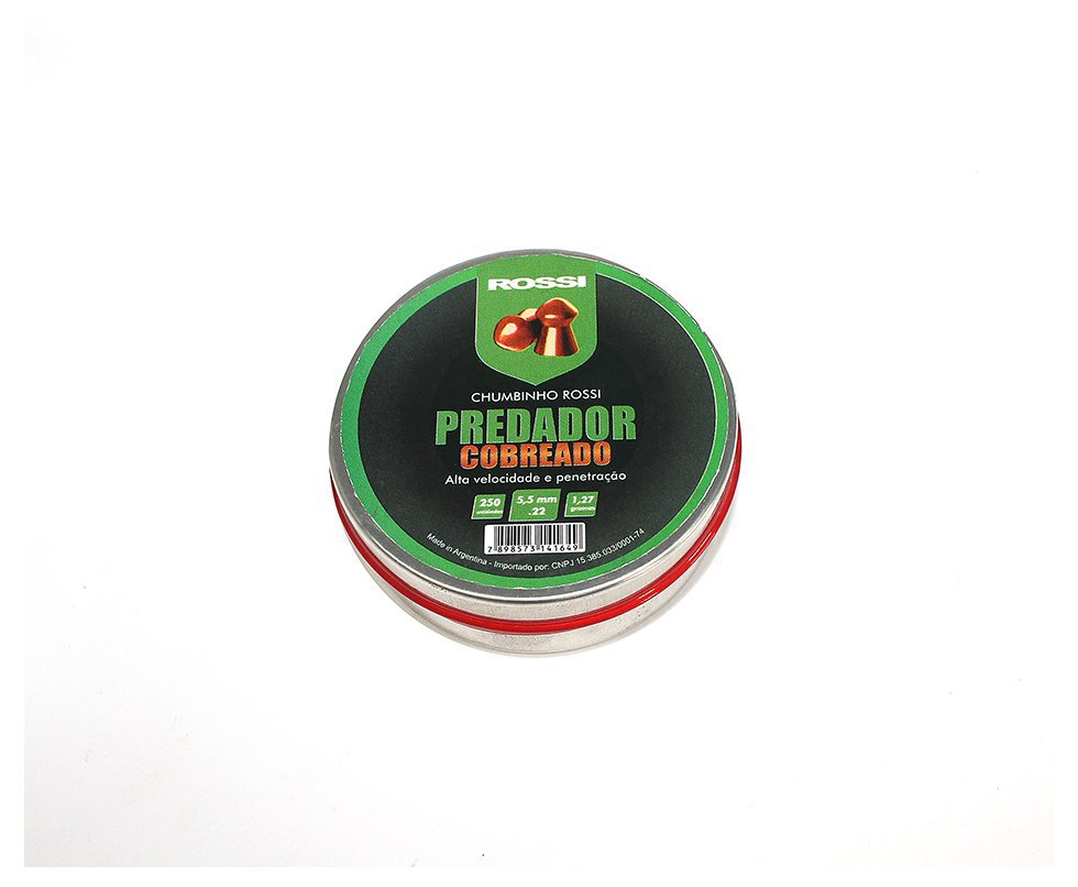 Chumbinho Rossi Predador Cobreado - Cal 5,5mm