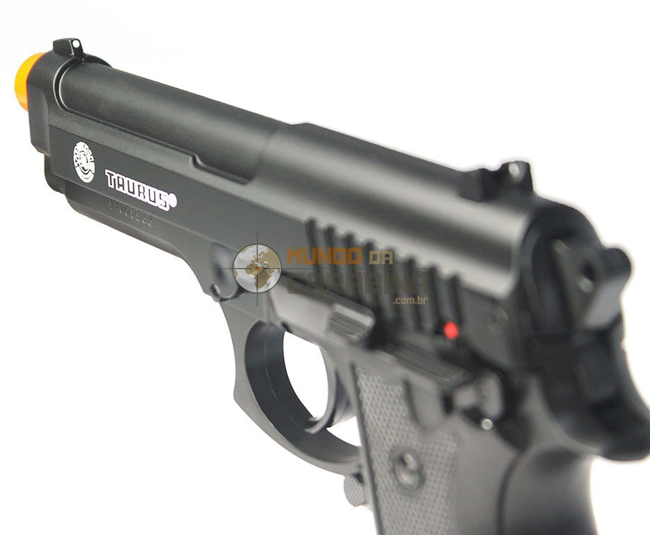 Pistola De Airsoft Taurus Pt 92 Slide Metal + 4000 Esferas 0,12g + Capa Almofada - Cyber Gun