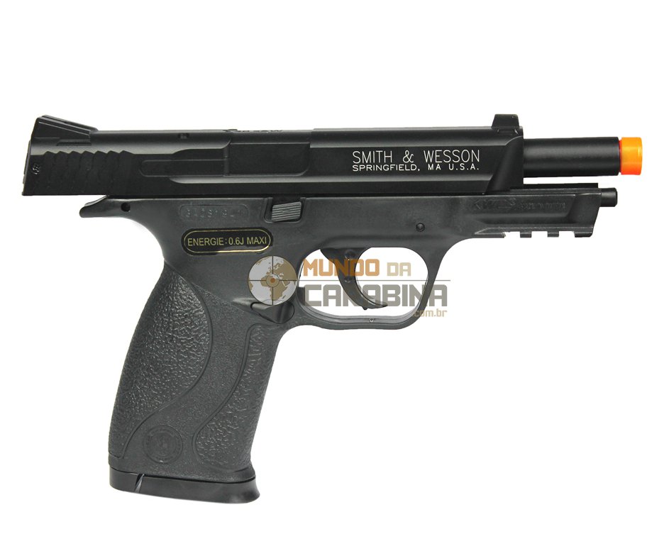 Pistola De Airsoft Smith&wesson Mp 40 Semi Metal + 4000 Esferas 0,12g + Capa Almofadada - Cyber Gun