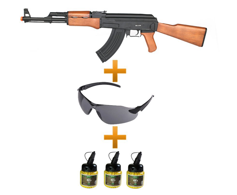 Rifle De Airsoft Ak47 Cm022 Cal 6,0mm Cyma + 4000 Esferas 0,12g