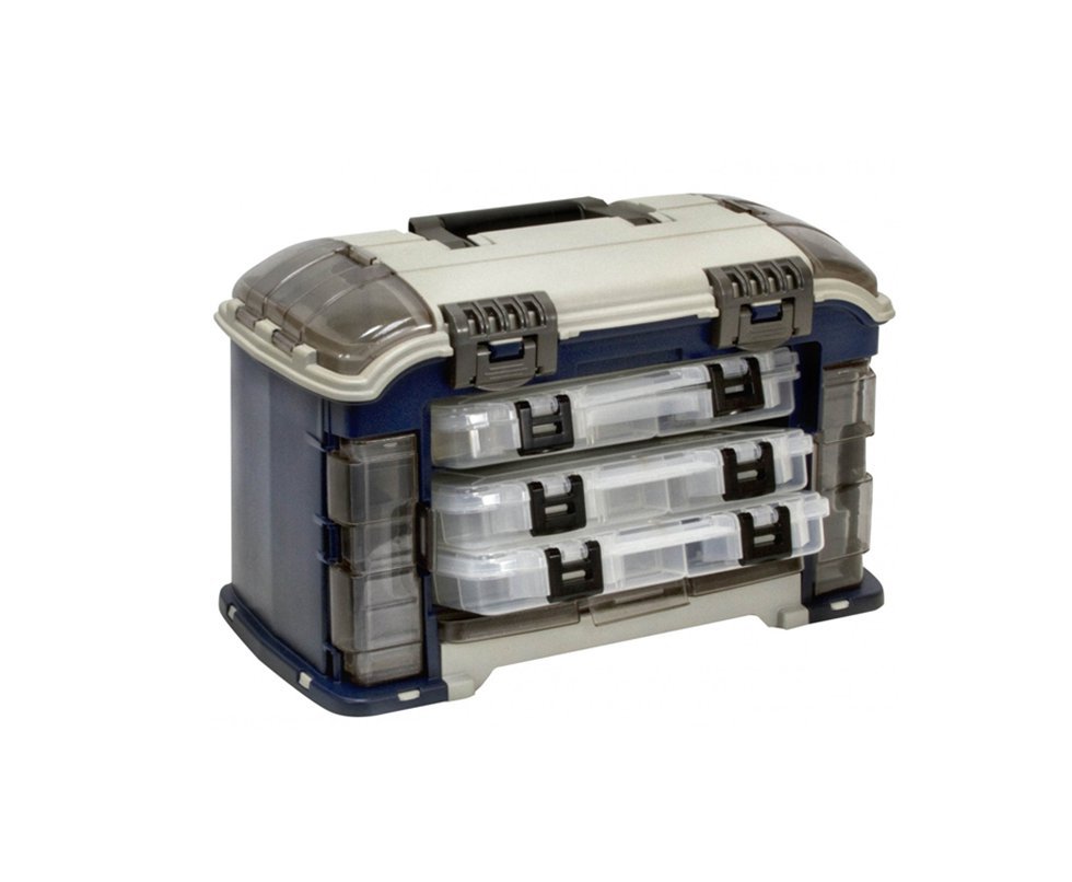 Caixa Para Pesca Plano Com 3 Estojo + Compartimentos 728-000