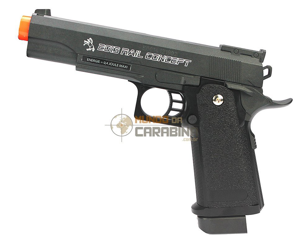 Pistola De Airsoft Colt 2013 Rail Concept Full Metal - Cybergun
