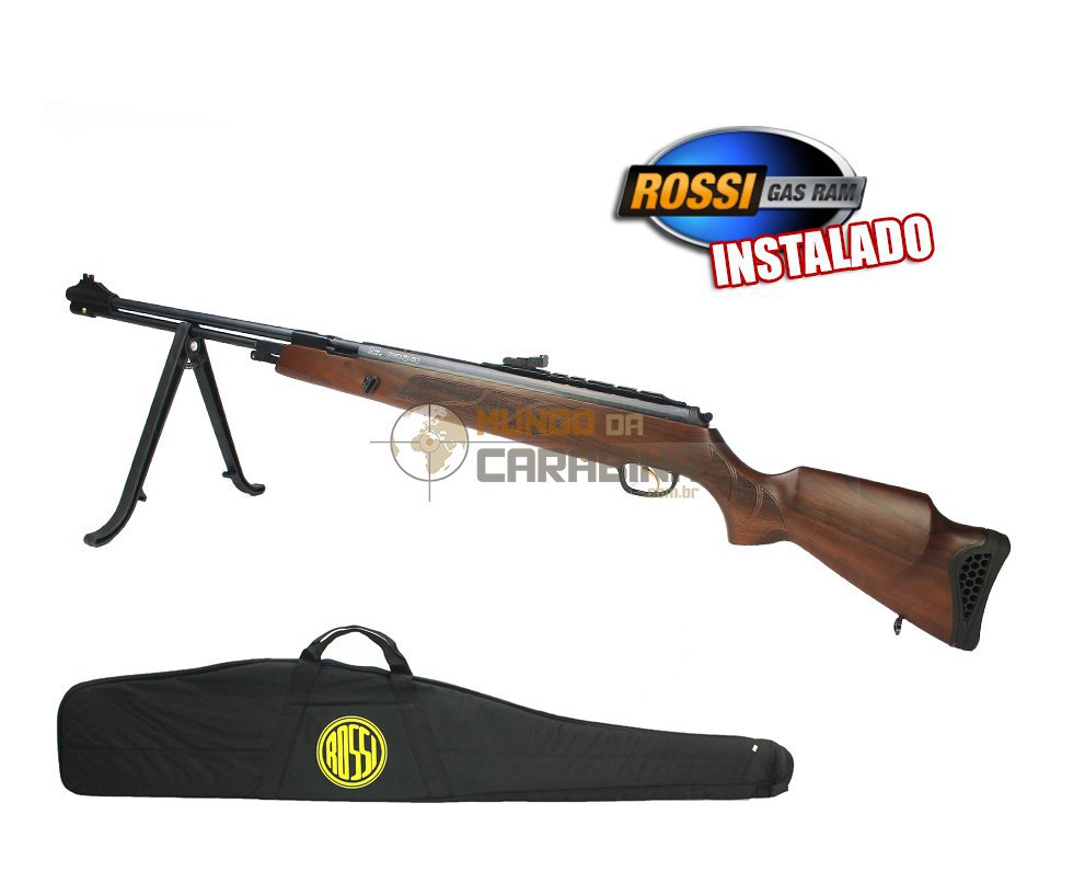 Carabina De Pressão Hatsan Ht 155 Madeira 5,5mm Com Pistão Pneumático 75kg Sms/rossi + Capa 52"