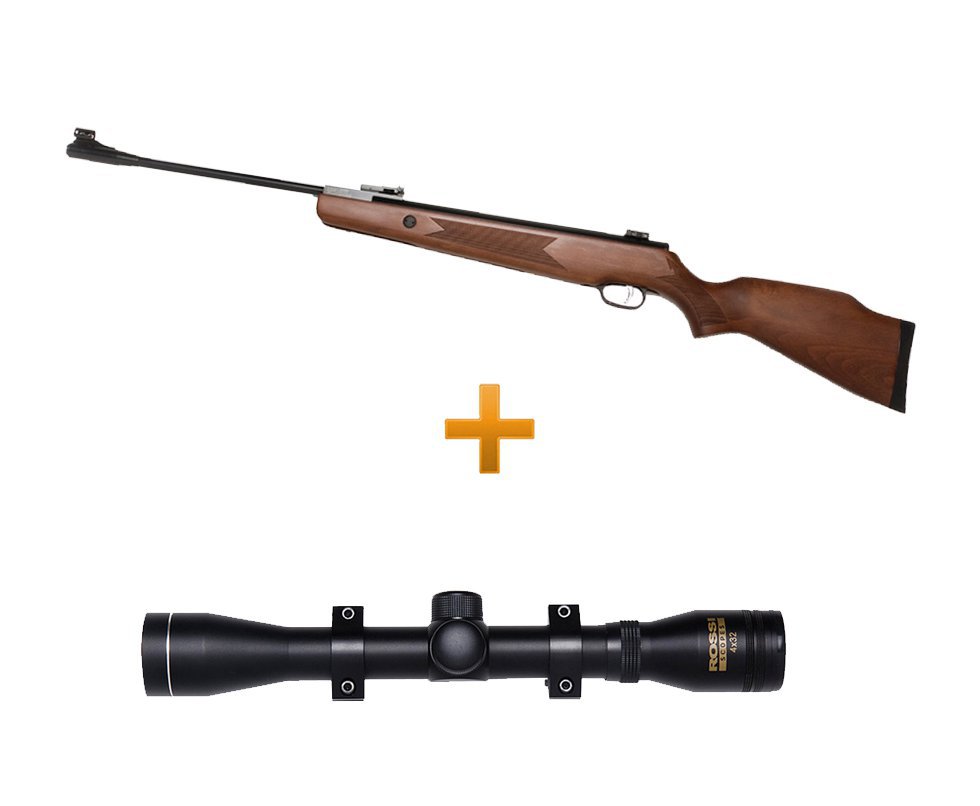 Carabina Pressão Sag Ar1000 Cal 5.5 + Luneta 4x32 Rossi + Capa Almofada