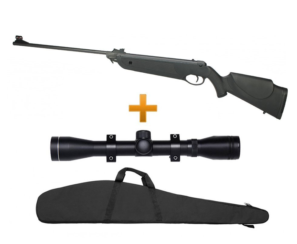 Carabina De Pressão Nova Dione Black Cal 5,5mm - 3° Geração Rossi + Luneta 4x32 + Capa
