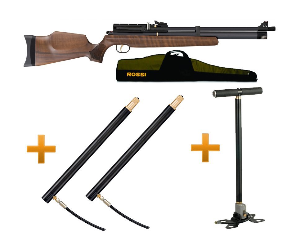 Carabina Pcp Hatsan At44-10w Madeira 5,5 + Capa + 02 Cilindro Extra + Bomba Hand Pump