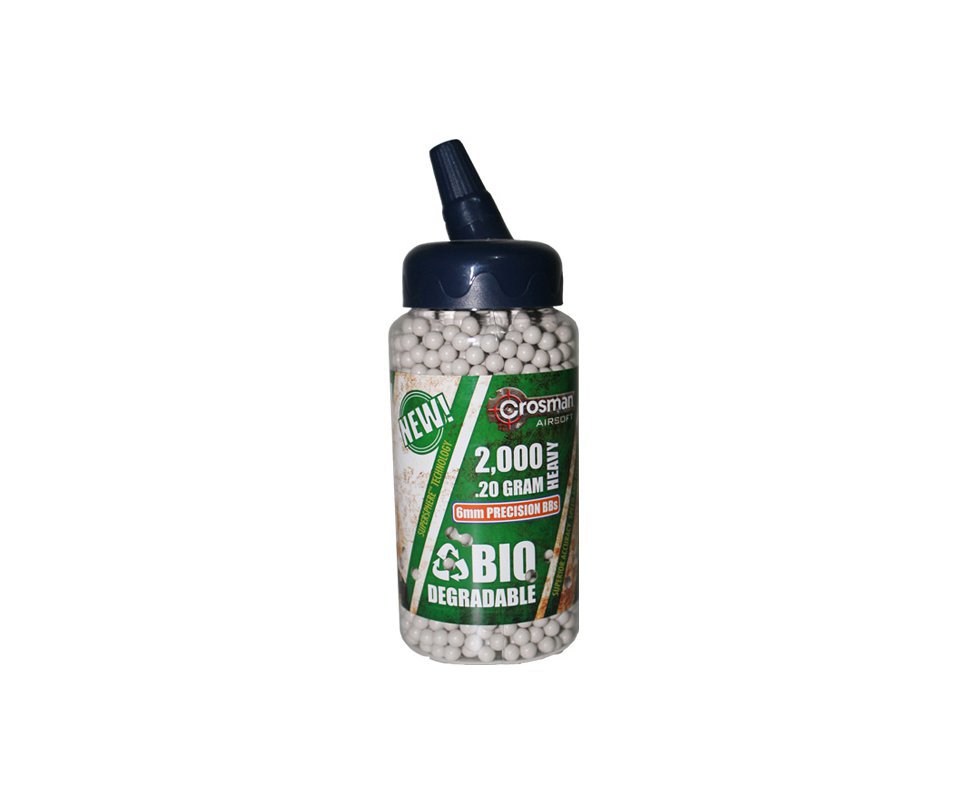 Esfera Plástica Verde Biodegradável - 2000 Unidades / 0,20 G - Crosman