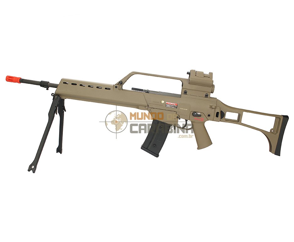 Rifle De Airsoft G36 Long Tan Blowback - Cal 6.0mm - Ares
