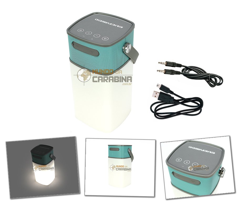 Caixa De Som Bluetooth Portátil Potente + Lâmpada/lampião - Speaker Lamp - Guepardo