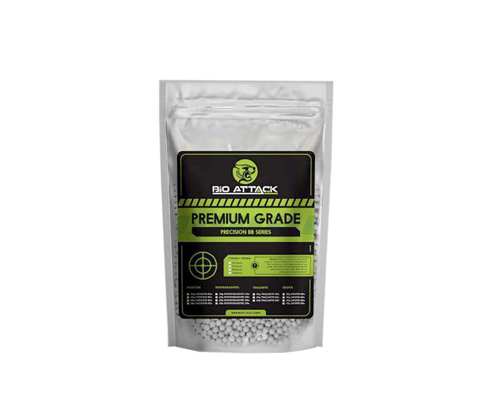 Esferas Plasticas Bioattack Airsoft Bb 0.28g X 2500un - Premium Grade