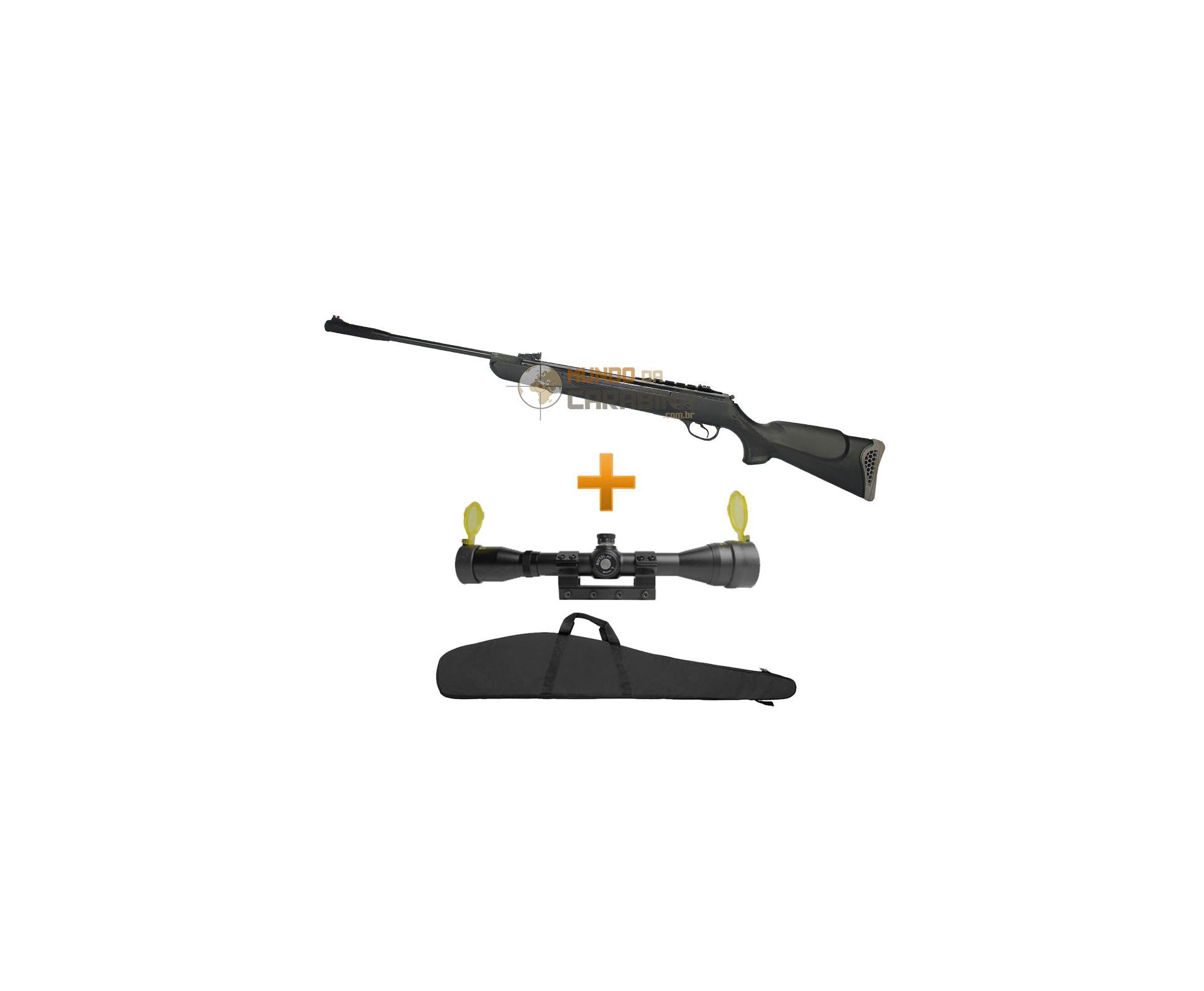 Carabina De Pressão Ht 125 Six Vortex Cal 6,0mm Luneta 4x32 Gol Crow Rossi + Capa 52"- Hatsan