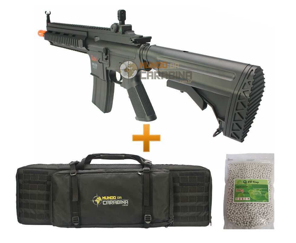 Rifle De Airsoft H&k Hk 416 Cqb - Cal 6.0mm   Case Especial   5000 Bbs 0,12g - Umarex