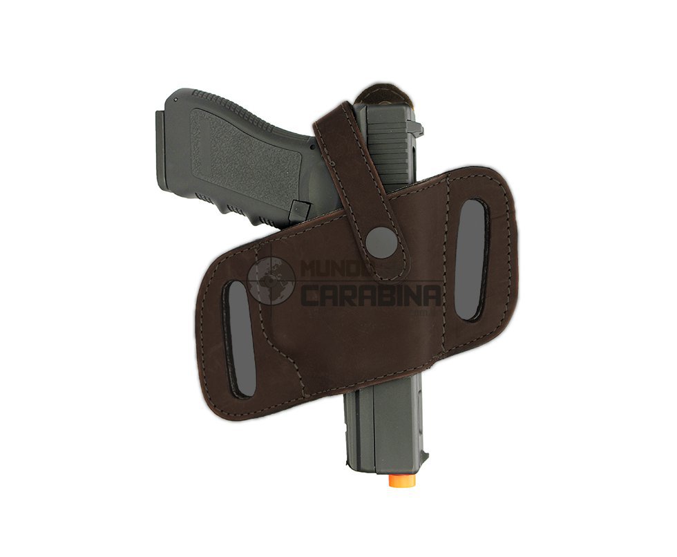 Coldre Panqueca De Couro Pistola Glock/pt 92 Suri