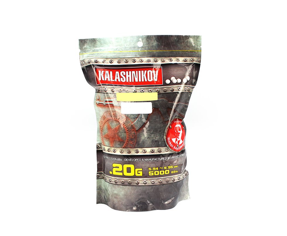 Esfera BBS para Airsoft Premium Kalashnikov 0,20gr Com 5000unds Cal 6,00mm