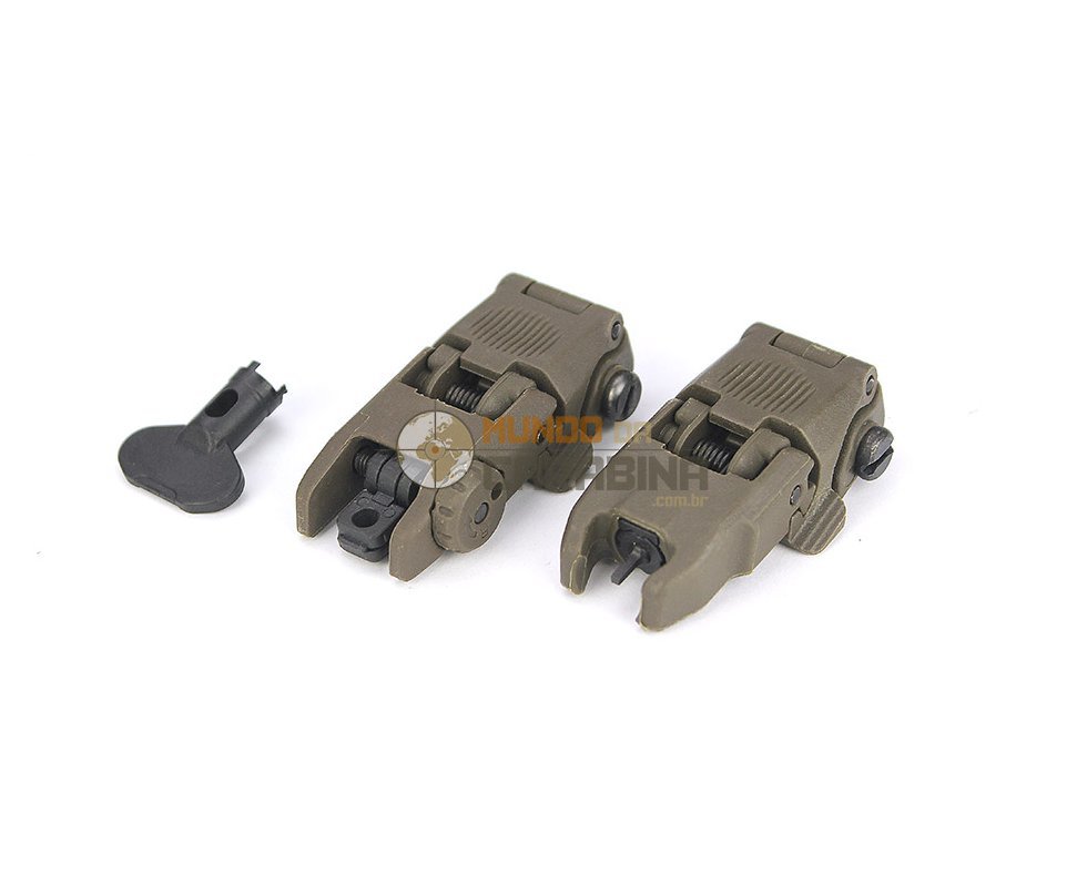 Conjunto Miras Magpul Mbus Gen2 Asights Flip-up - Verde (od)