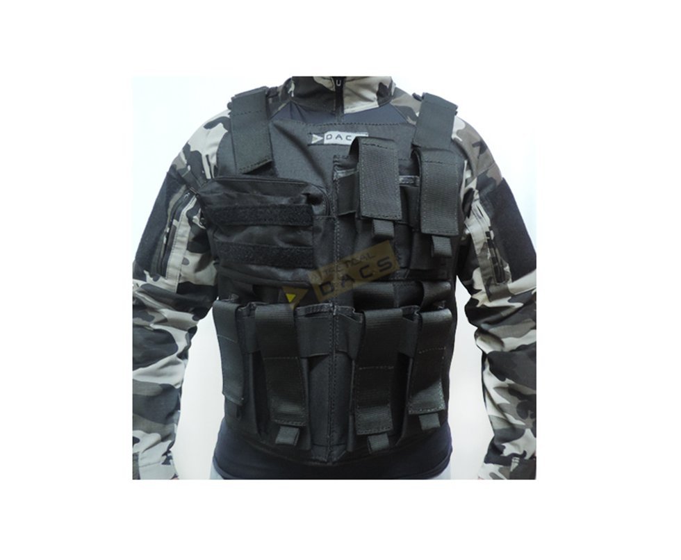 Colete Tático Completo Dacs - Preto - Ajustavel